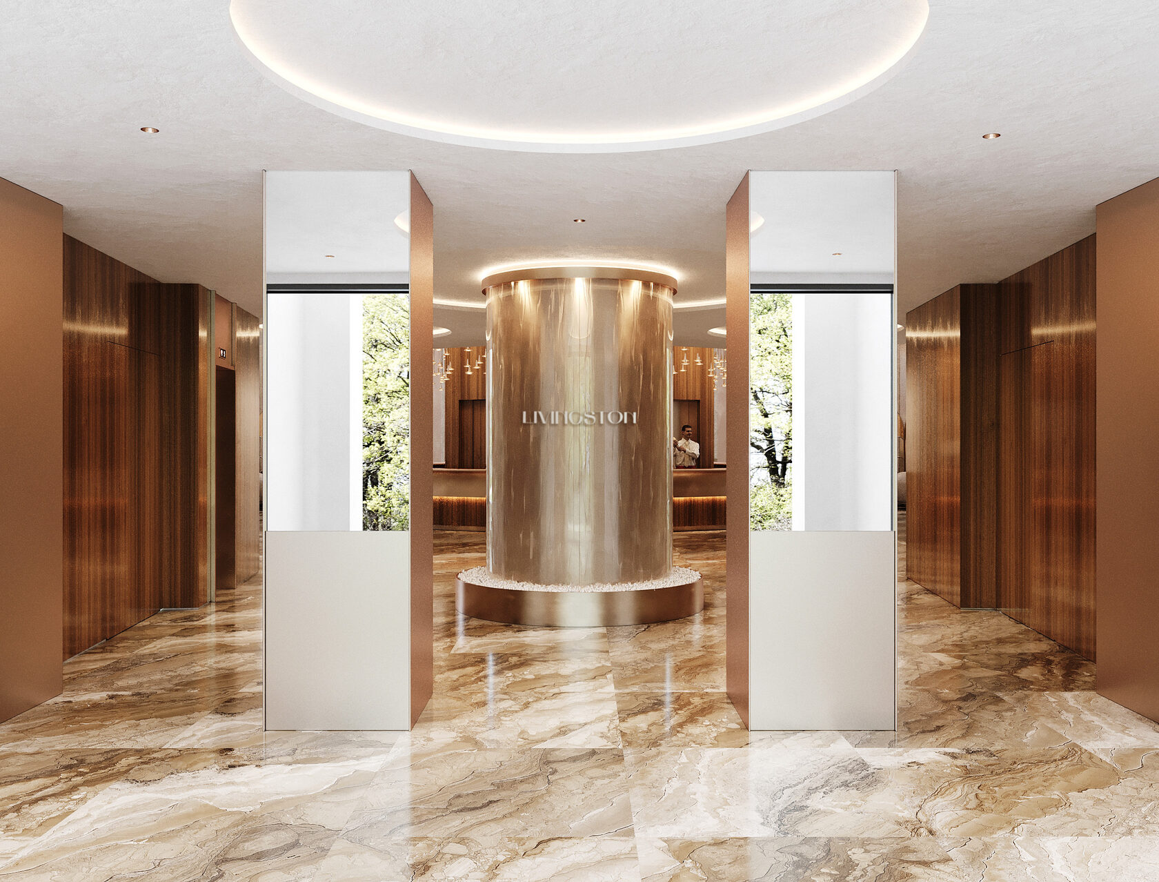 Дизайнерский холл Livingston Hotel