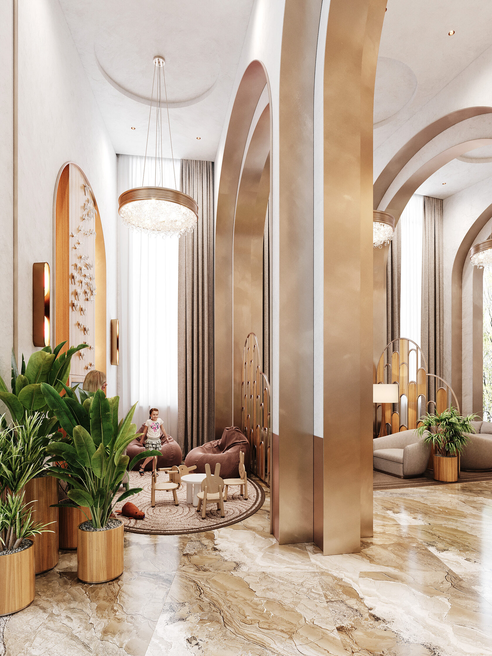 Интерьер холла Livingston Hotel